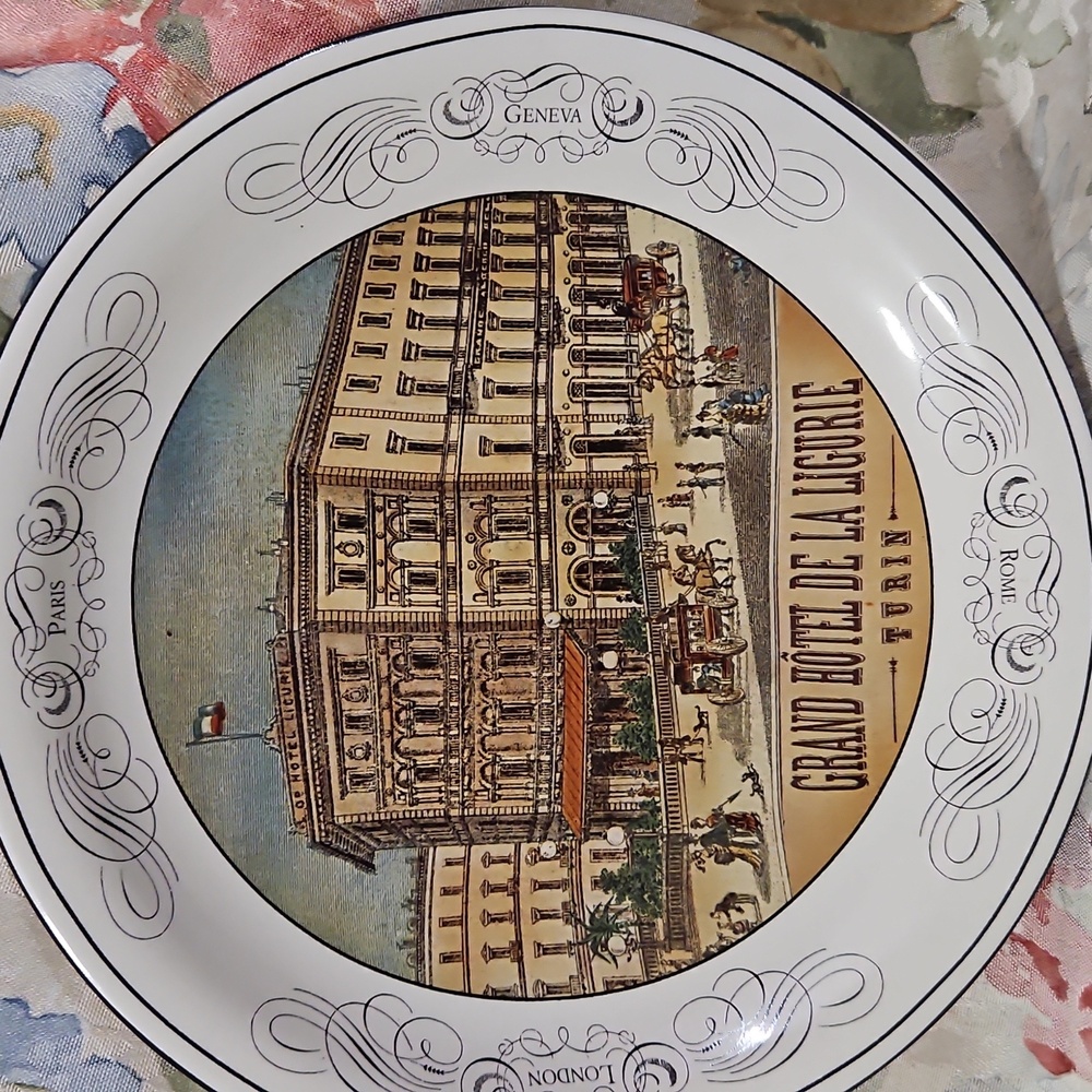 CERTIFIED INTERNATIONAL Pamela Gladding 10" Dinner Plate-Grand Hotel DeLa Liguri
